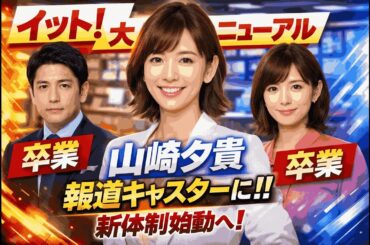 山崎夕貴アナウンサーが報道番組初起用で話題のLive News イット！