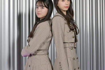 ダブルセンターを務める乃木坂46の矢田萌華（右）と瀬戸口心月（撮影・滝沢徹郎）