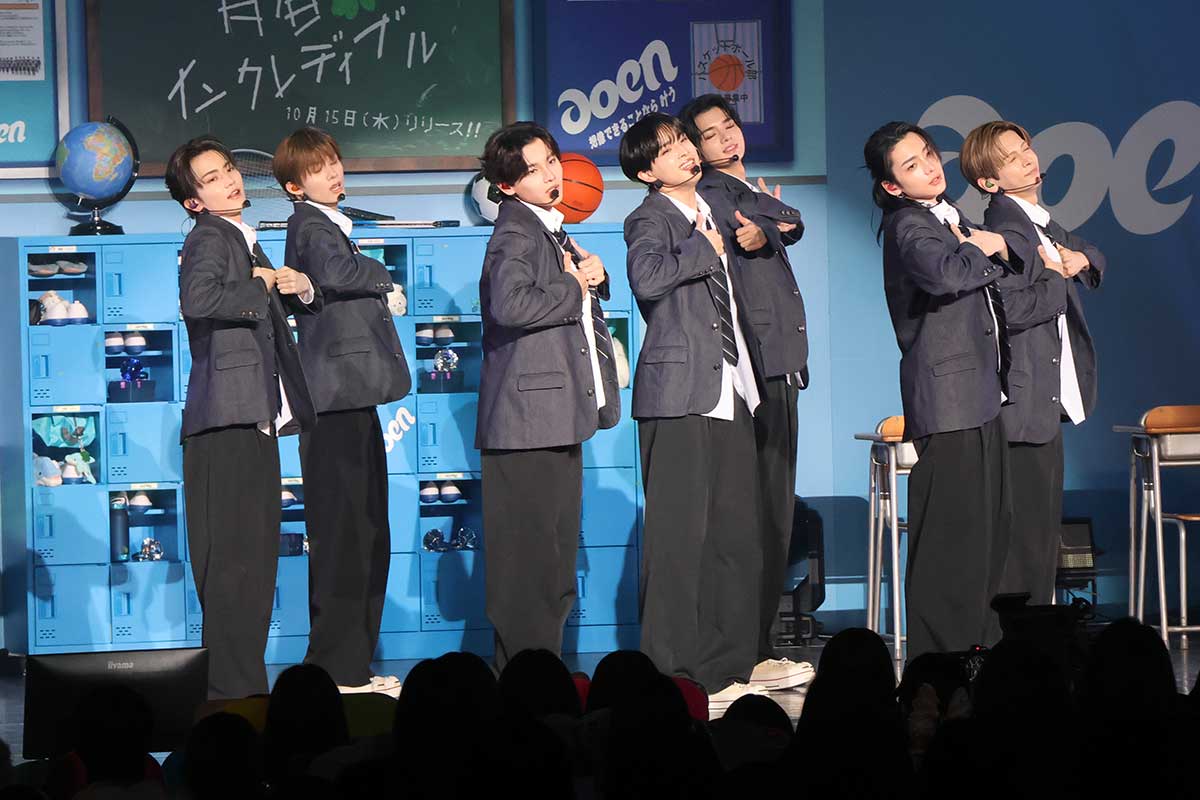 HYBE発ボーイズグループ・aoen、音楽祭でファン魅了 青春感溢れるSPステージ…嵐や米津玄師の楽曲カバーも披露 | ENCOUNT ミニライブ「放課後インクレディブル」を開催したaoen【写真:ENCOUNT編集部】