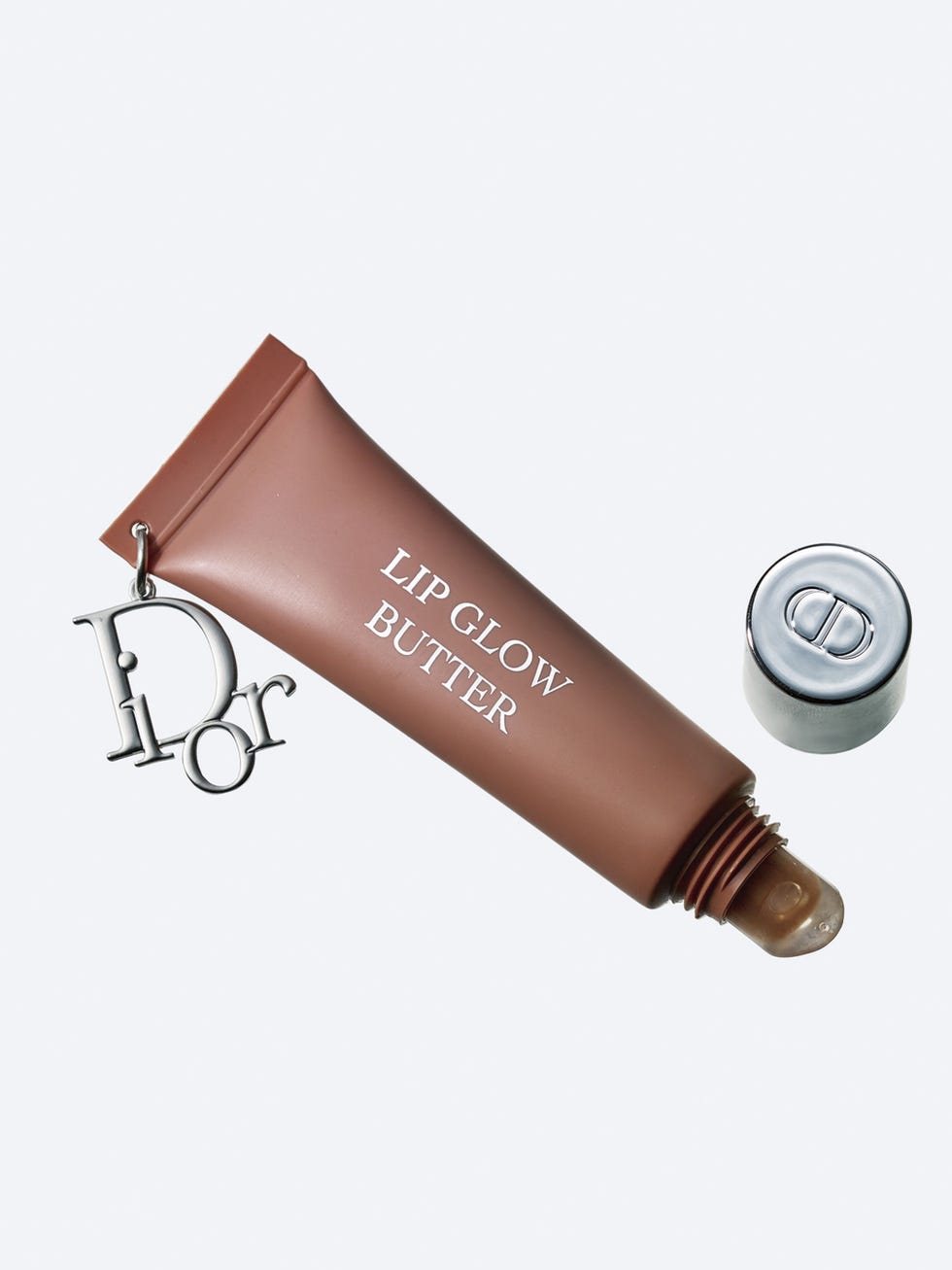 lip care product with a shiny tube and cap