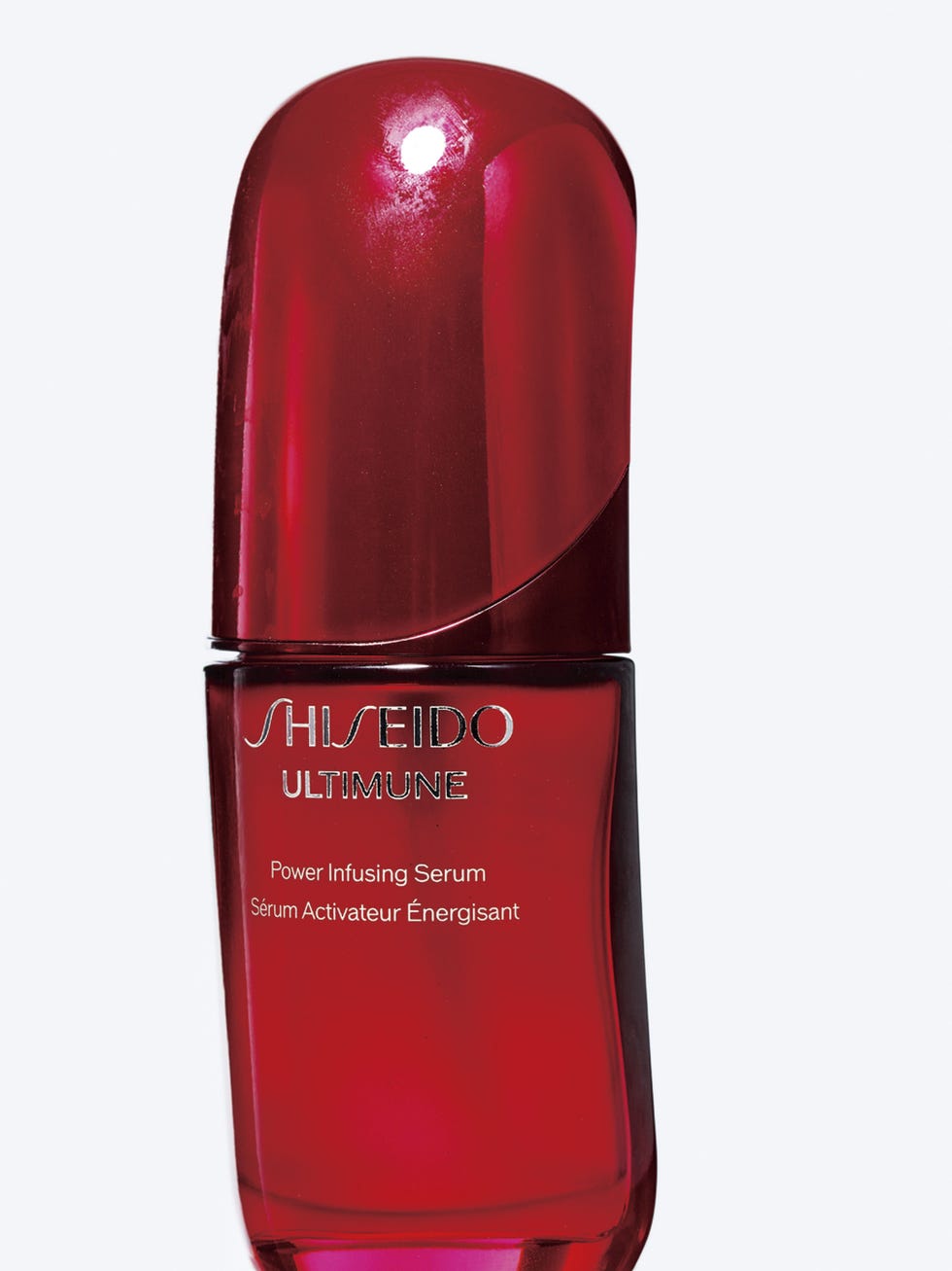 red bottle of shiseido ultimune power infusing serum