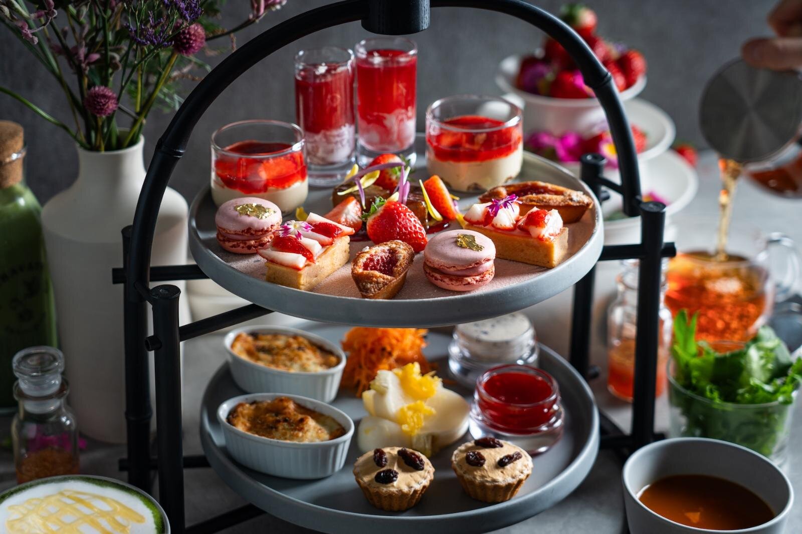 チャバティ京都嵐山“スコーン食べ放題”の完熟苺アフタヌーンティー、ほうじ茶×苺のレアチーズケーキなど｜写真5