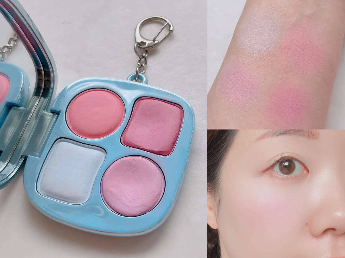 fwee ポケットチークパレット CP01 ピンク&ソーダ　スウォッチ