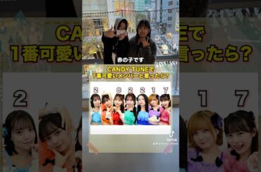 CANDYTUNEの中で1番可愛いなと思う人は？#インタビュー #街頭インタビュー #クイズ #クイズチャレンジ #candytune #立花琴未 #shorts