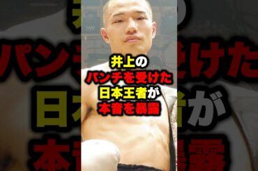 井上尚弥のパンチを受けた日本王者が本音を暴露#shorts #格闘技 #ボクシングニュース #井上尚弥 #boxing #ボクシング #アフマダリエフ