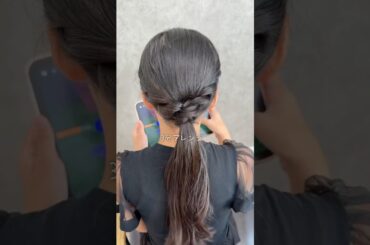 地味なポニーテール卒業！簡単かわいいポニーテール #キッズヘアアレンジ #ヘアアレンジ #かわいい　#簡単アレンジ