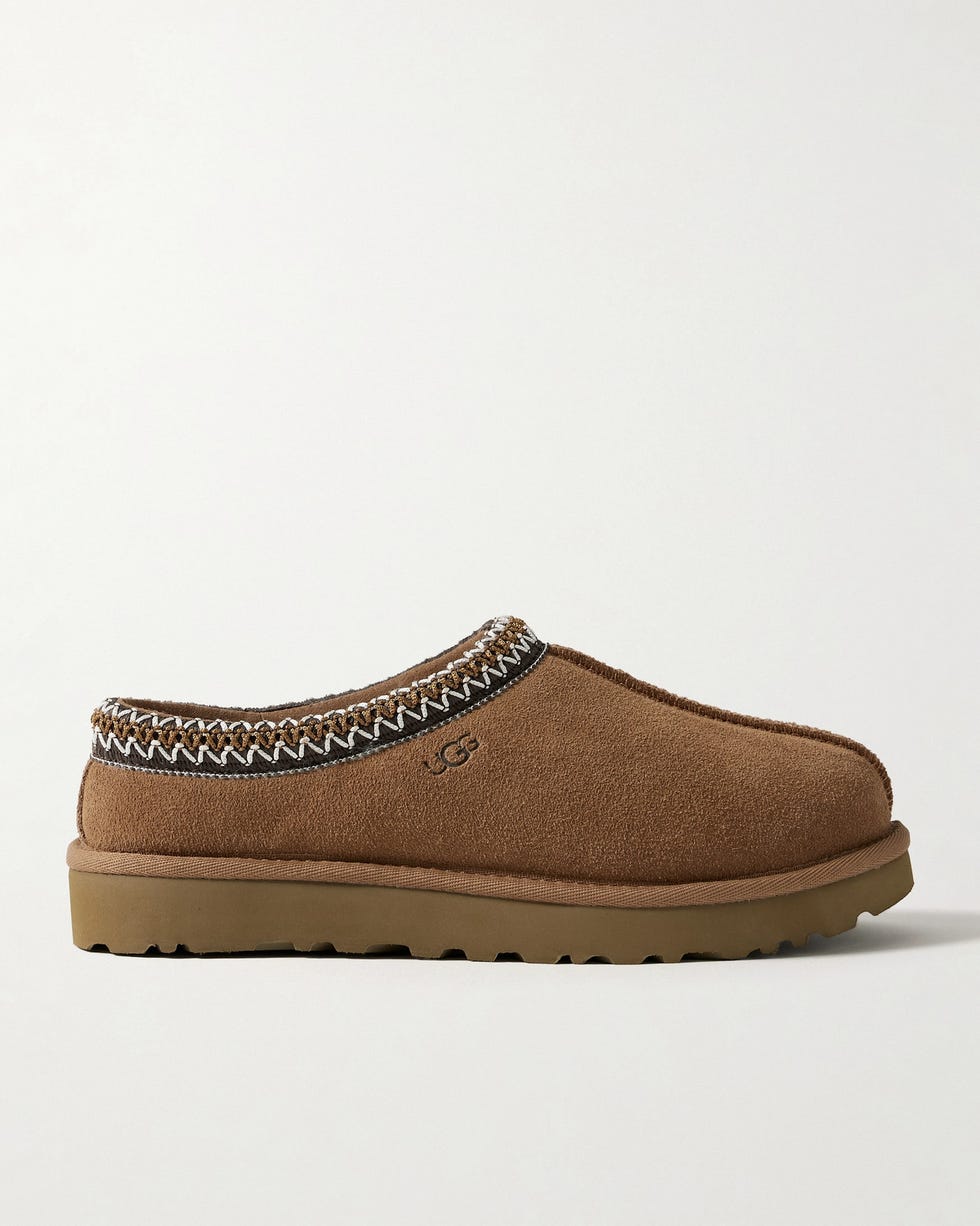 Tasman embroidered shearling slippers