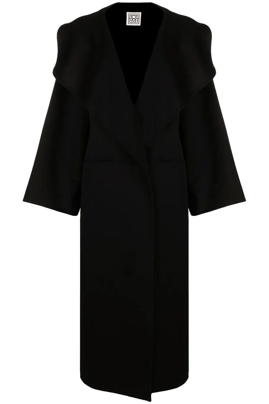 Oversized wool-cashmere coat