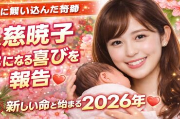 🌸🎍【新年に舞い込んだ奇跡】久慈暁子、母になる喜びを報告✨新しい命と始まる2026年💖