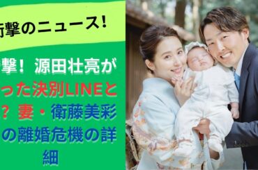源田壮亮、妻・衛藤美彩に決別のLINE「弁護士と話してほしい」と伝えた衝撃の真相