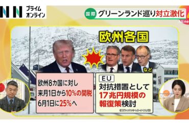 グリーンランドめぐり欧米の対立激化…EUは関税の対抗措置を検討　国際秩序を揺るがす事態に