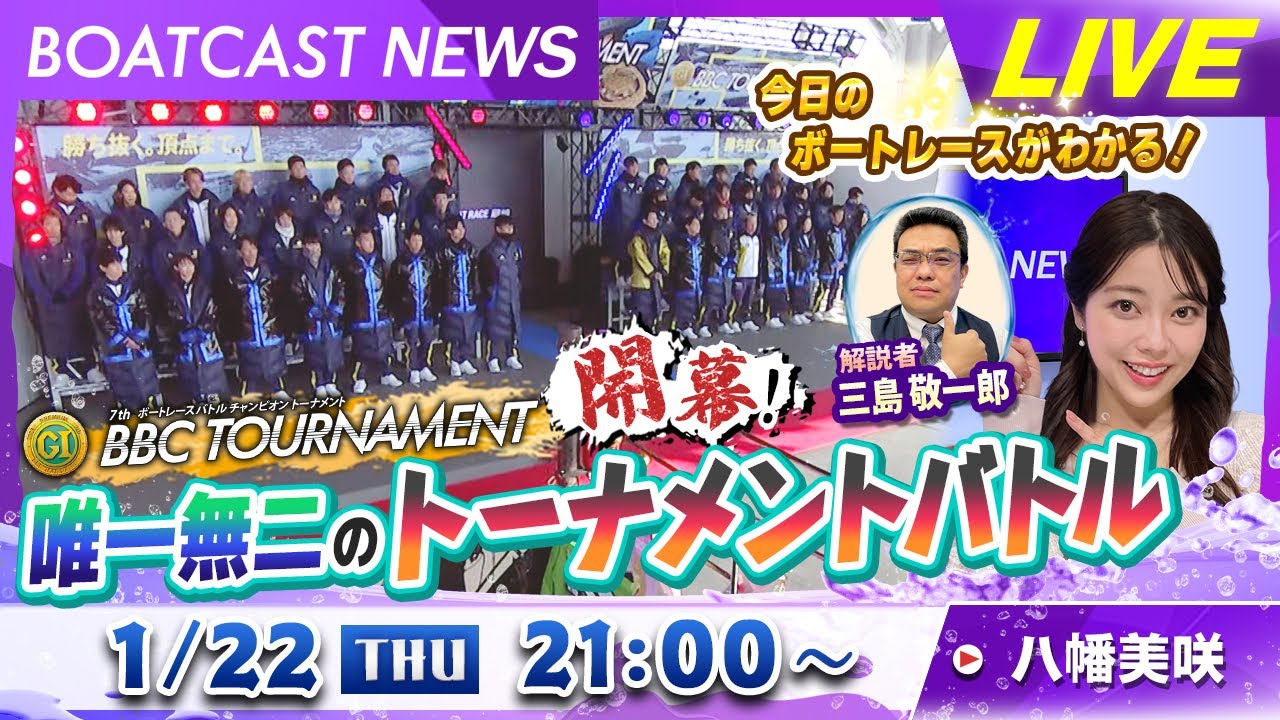 BOATCAST NEWS|プレミアムG1第7回BBCトーナメント開幕!唯一無二のトーナメントバトル|木曜企画「ピックアップショートニュース」 BOATCAST NEWS|プレミアムG1第7回BBCトーナメント開幕!唯一無二のトーナメントバトル|木曜企画「ピックアップショートニュース」