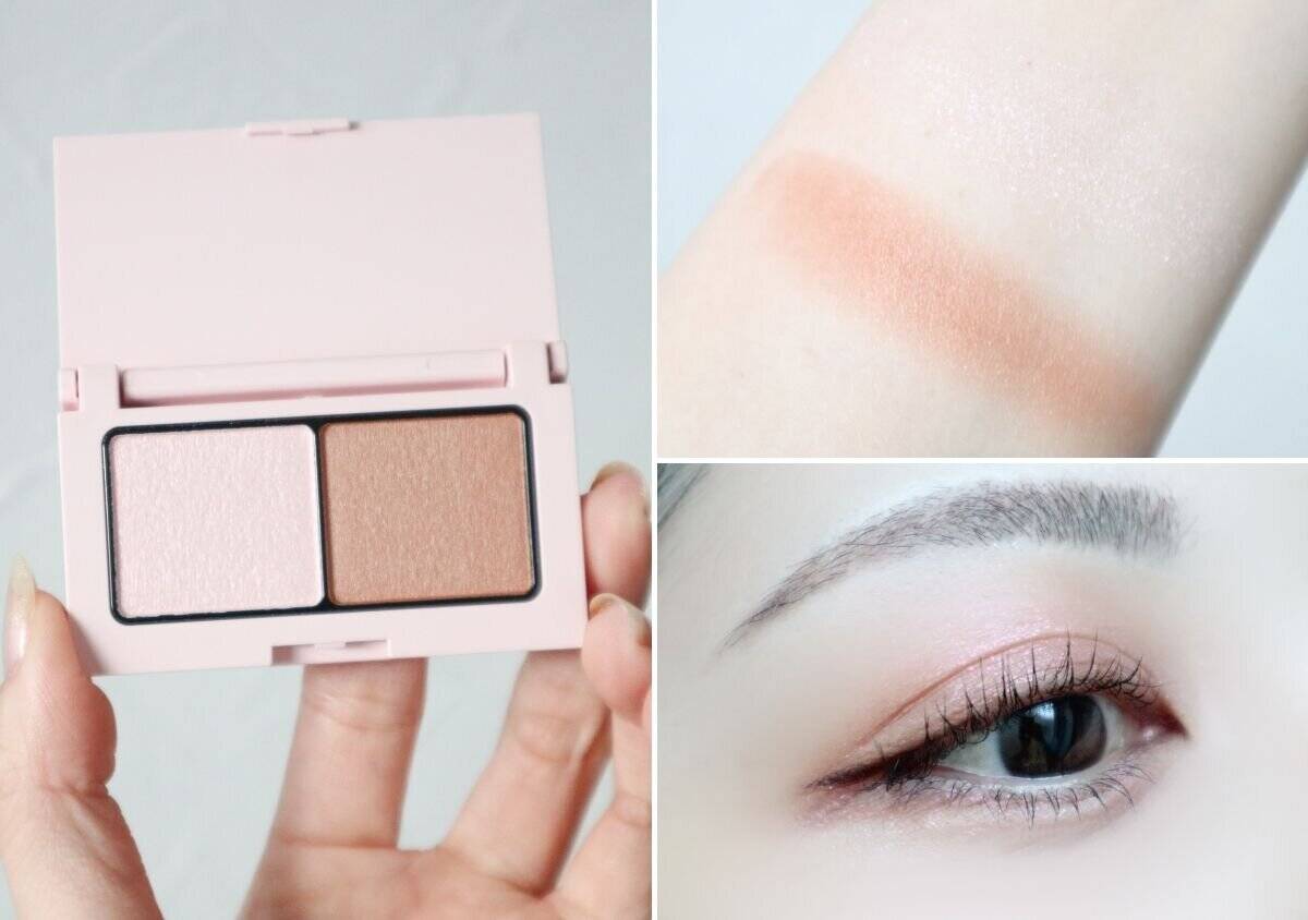 エテュセ　アイエディション（カラーパレット）a（23 スノウピンク）　スウォッチ