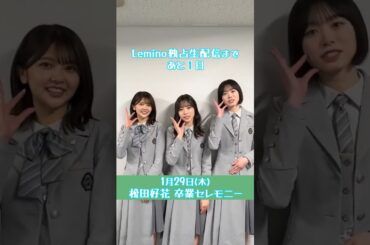 松田好花 卒業セレモニー 生配信まであと1日！山下葉留花 正源司陽子 髙橋未来虹からおひさまのみなさんへメッセージ！日向坂46