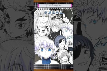 CV：伊瀬茉莉也の演じたキャラ9選を一発描きで描いてみた！📚⚡️#drawing #drawingchallenge #一発描き #声優 #伊瀬茉莉也