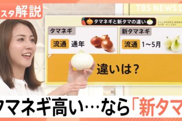 タマネギは高いけど…新タマネギはお買い得！「タマネギ」と「新タマ」の違いは？【Nスタ解説】｜TBS NEWS DIG