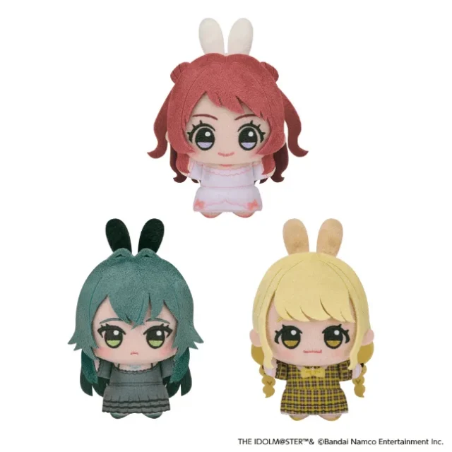 学園アイドルマスター ちびぐるみvol.1の3種類のぬいぐるみ