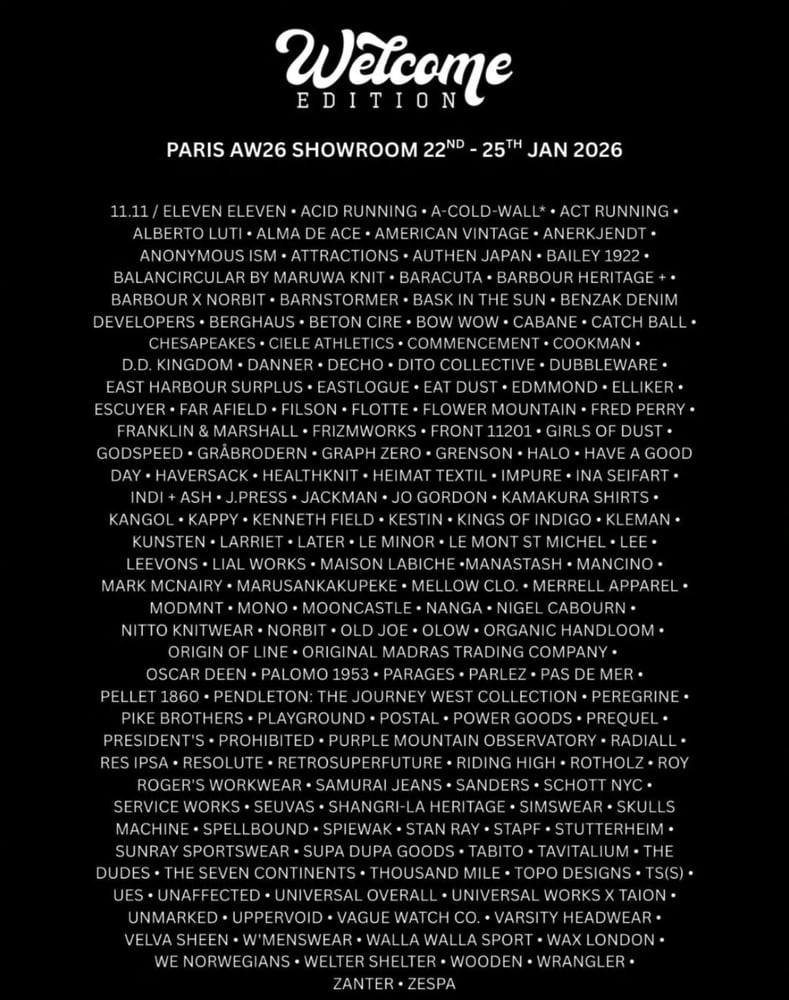 Welcome Editionに今季も多くのブランドが集結