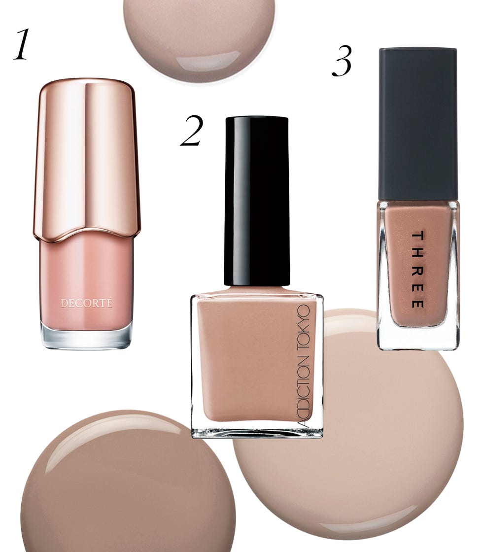 nail polishes and swatches in neutral shades