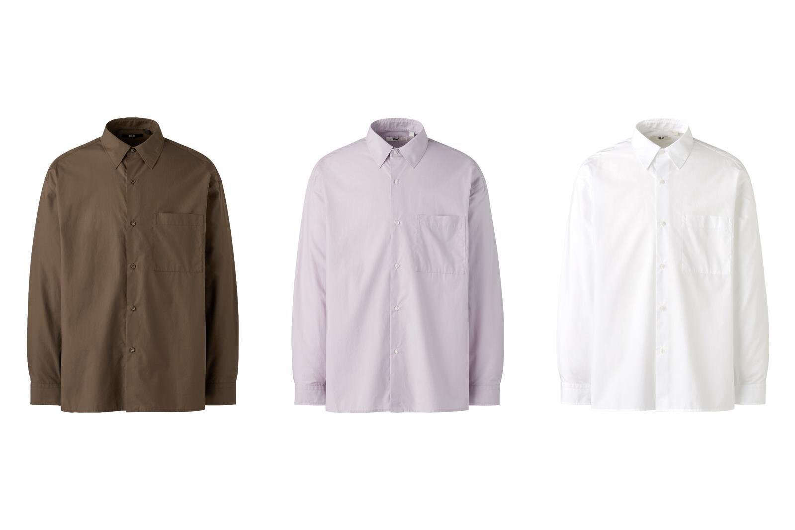 ブロードオーバーサイズシャツ 各3,990円