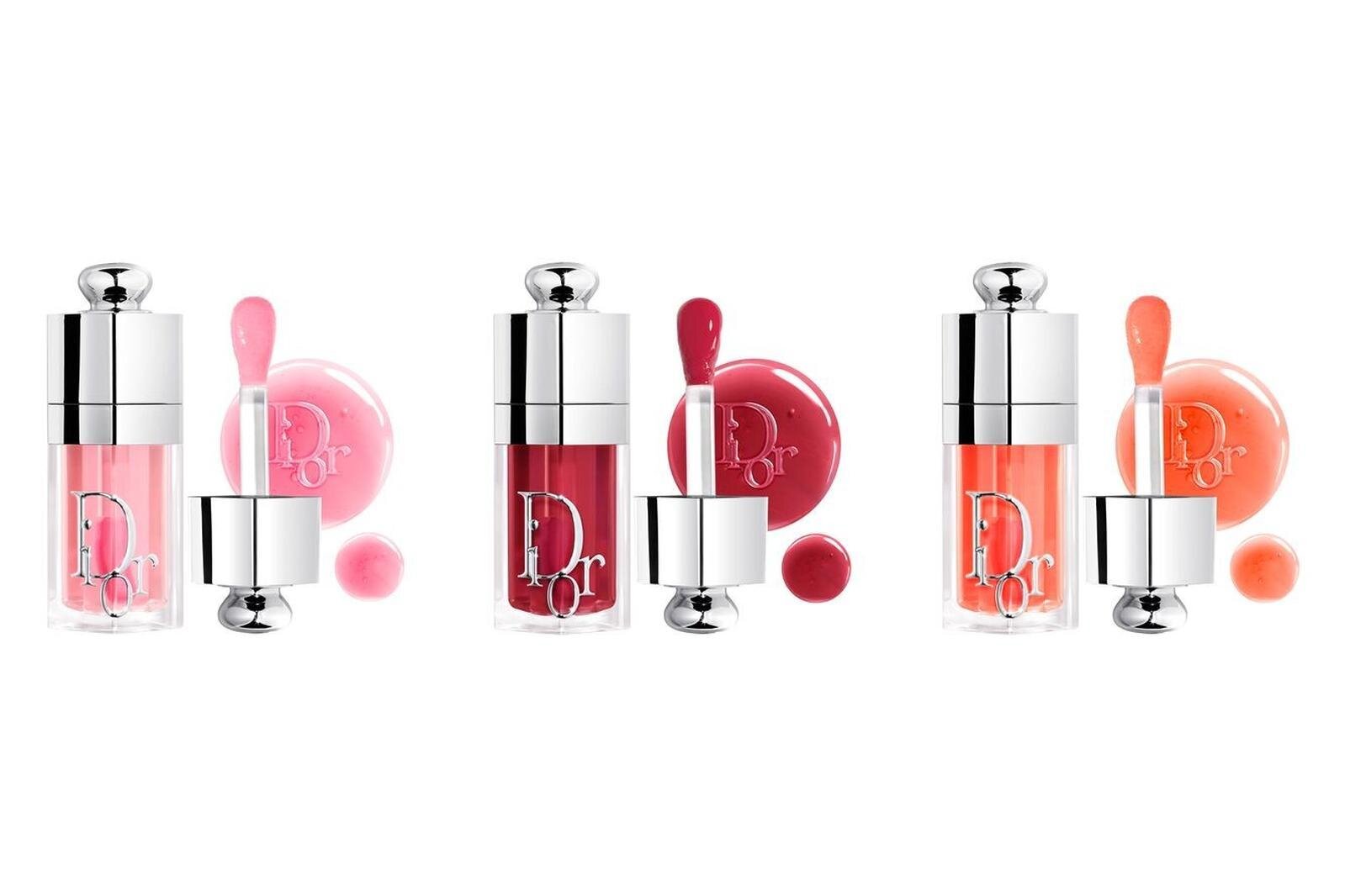 左から) ディオール アディクト リップ グロウ オイル 001、046、041 各4,950円 ※046のみ数量限定色。