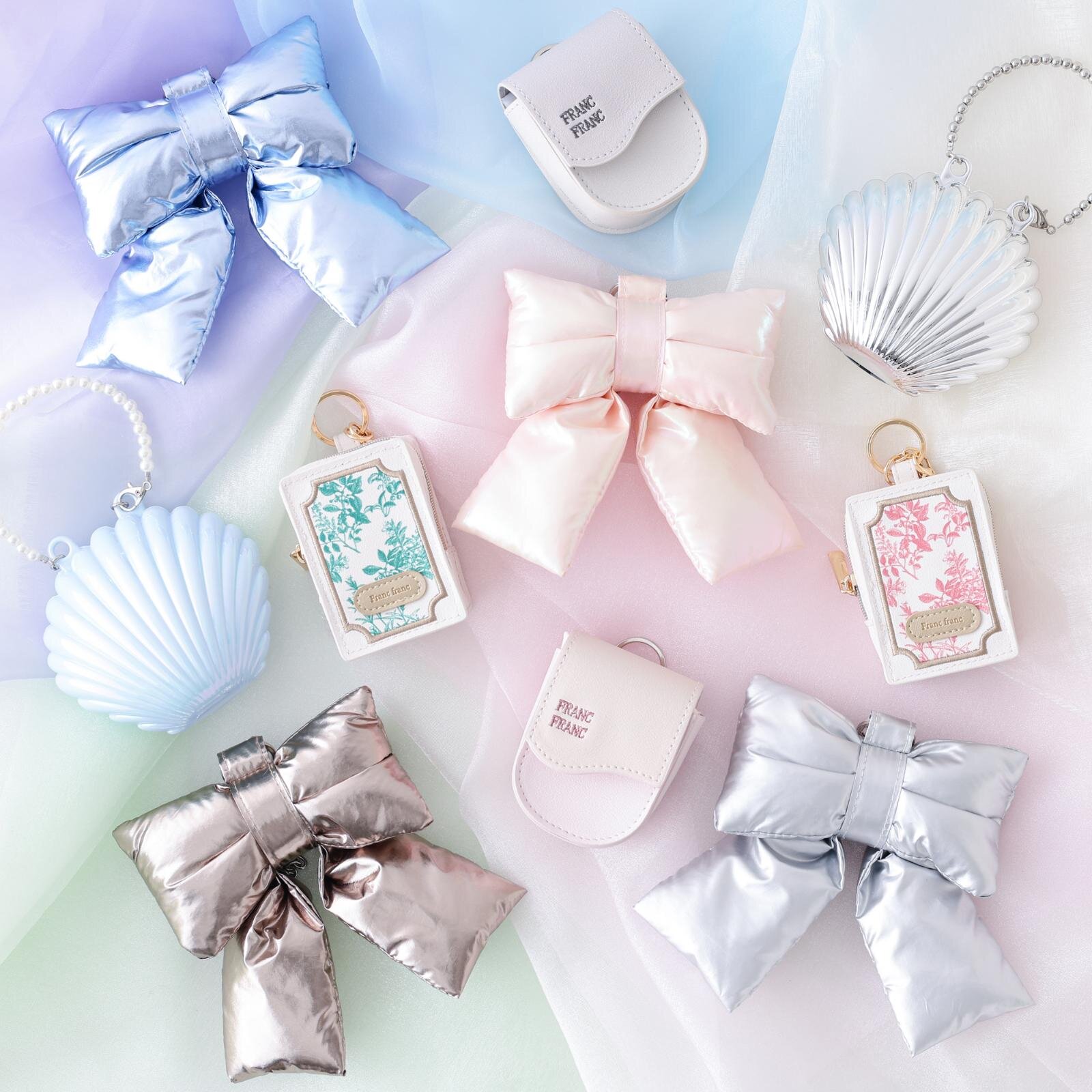 フランフラン“バッグチャームがエコバッグに”ふんわりリボンやキラキラ貝殻モチーフで｜写真4