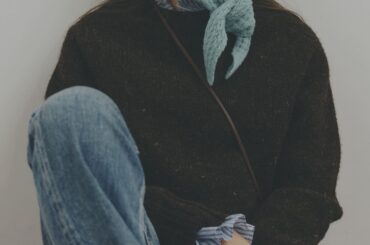 ブラウン×ブルーが可愛い！ デニムとニット小物で仕上げる2色のコーデ。 【FUDGE 2月号連動企画-2色であの子はお洒落する | DAY 4】 | FUDGE FRIEND | ファッション