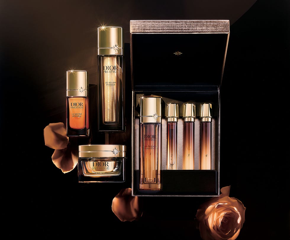 collection of luxury skincare products in a box