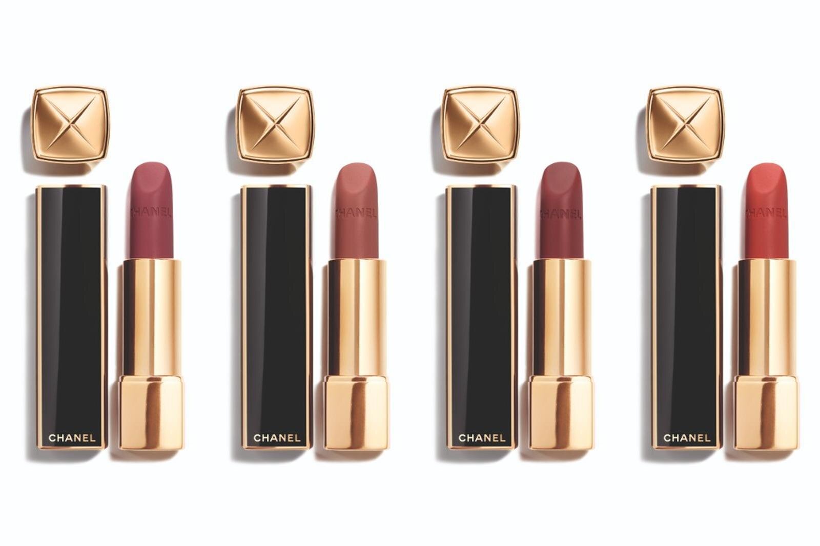 左から) ルージュ アリュール ヴェルヴェット ランデヴー 488、479、489、487 各7,040円＜特別限定品＞