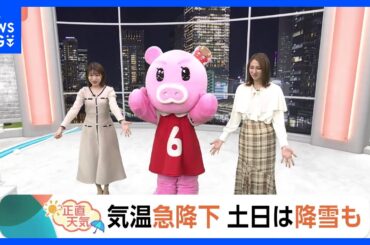 【2月4日 関東の天気】 気温急降下 土日は降雪も｜TBS NEWS DIG