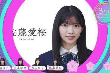 櫻坂46　選抜発表　14thシングル「The growing up train」　フォーメーション
