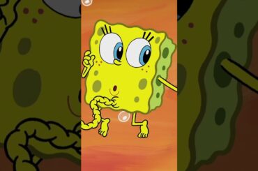 スポンジ・ボブが初めてカーニバーガーを食べる！🍔  #Shorts