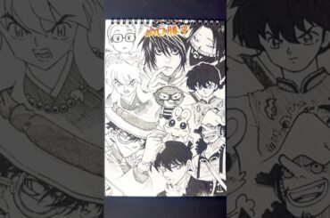 Drawing characters!!🔥(CV: 山口勝平)  #山口勝平 #声優 #一発描き