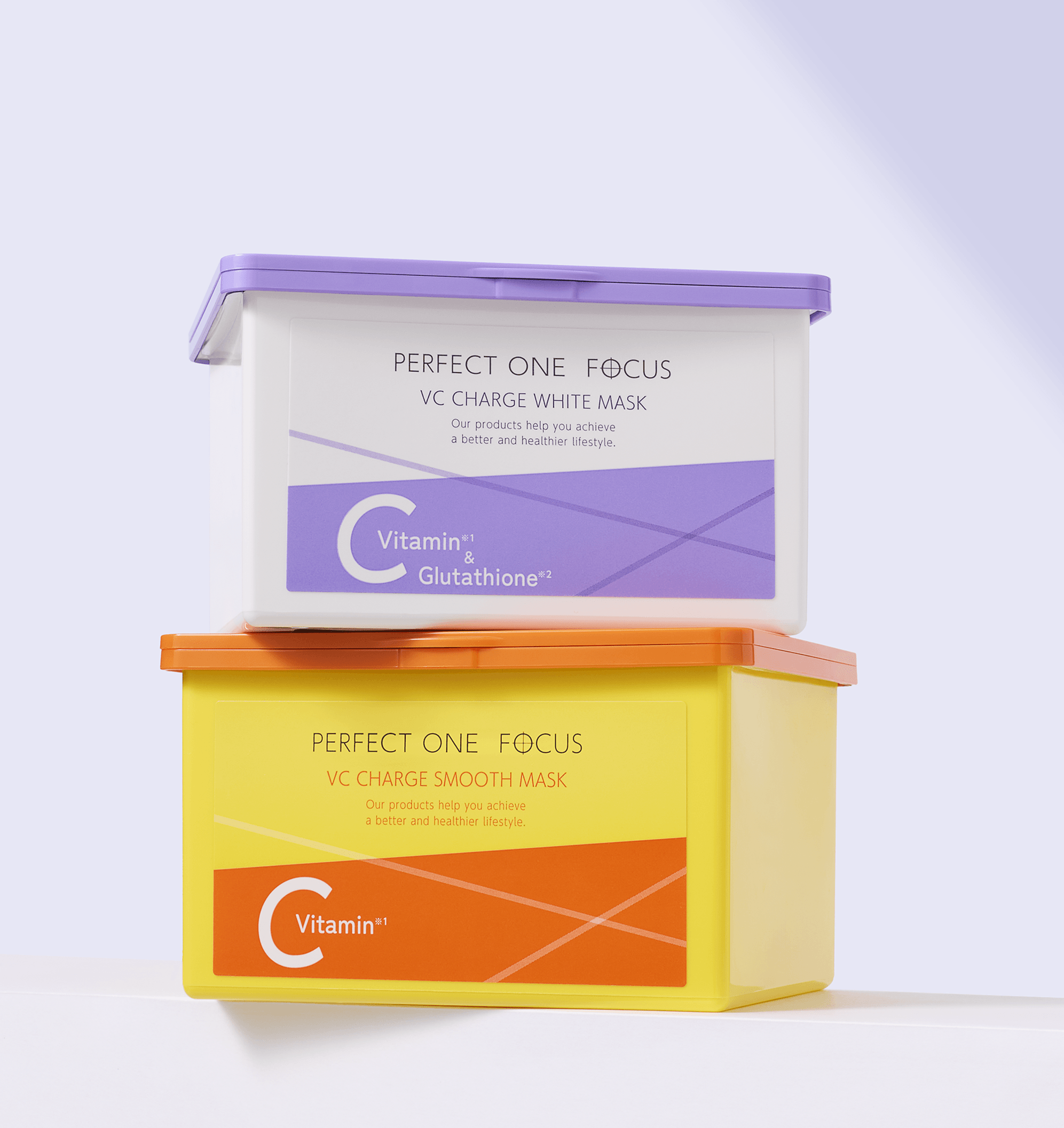 パーフェクトワンフォーカス・べスコス6冠*1獲得! 大容量のBOXタイプで、毎日惜しみなく贅沢ケア 「VCチャージ スムースマスク」 「VCチャージ ホワイトマスク」2026年3月1日新発売! (左)VCチャージ スムースマスク (右)VCチャージ ホワイトマスク