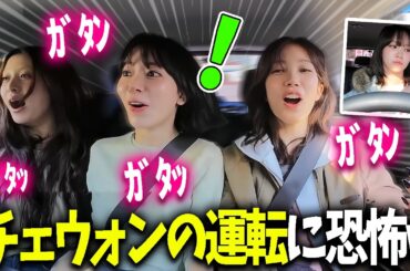 【LE SSERAFIM】ペーパードライバーのチェウォンの運転でキャンプに行くも運転が怖すぎてアトラクションみたいになるｗｗｗ【日本語字幕】