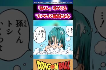 「孫くん」呼びするブルマって最高だよな#dbz #ドラゴンボール #dragonball #db#shorts #おすすめ
