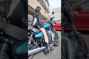 【155cm】Royal Enfieldメテオ350足つきチェック✅ #shorts