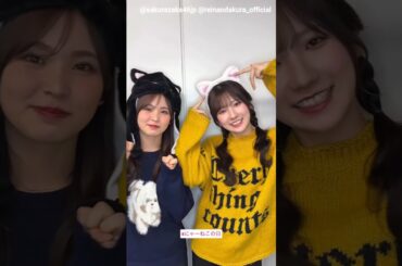 遠藤理子 小田倉麗奈 猫の日♪2月22日 櫻坂46 Instagram