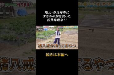 地元・春日井に自分の畑を買った松井珠理奈！！#shorts