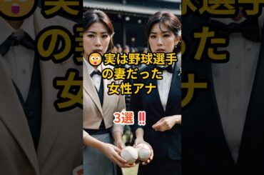 実は野球選手の妻だった女性アナ3選‼️#shorts #芸能人まとめ #アナウンサー #野球選手 #結婚 #イチロー #古田敦也 #堂林翔太 #福島弓子 #枡田絵理奈 #中井美穂 #プロ野球