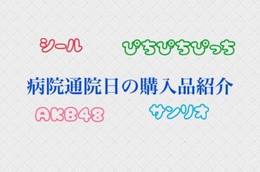 病院通院日の購入品紹介