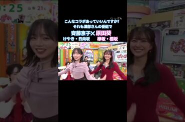 こんなコラボがあっていいんですか？ #齊藤京子 #原田葵 #日向坂 #櫻坂 #日向坂で会いましょう  #そこ曲がったら櫻坂