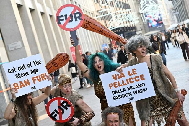 「毛皮は石器時代のもの!」 動物愛護団体、ミラノファッションウィークに毛皮排除要求(AFPBB News)|dメニューニュース(NTTドコモ) 「毛皮は石器時代のもの!」 動物愛護団体、ミラノファッションウィークに毛皮排除要求