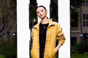 中国人ファッションモデルのホー・コンが着用したアディダスのジャケット。TikTokなどのSNSで話題だ