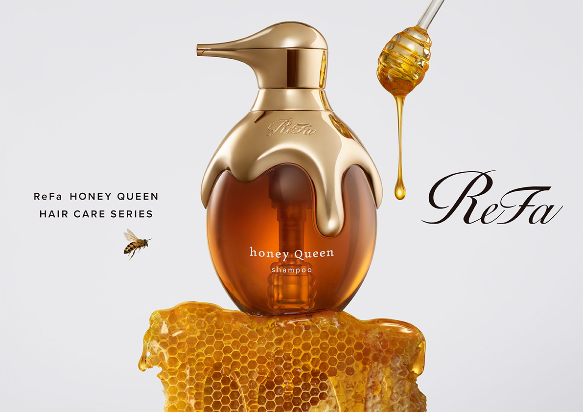 女王蜂のローヤルゼリー※1で、とろぉり濃密うるおい髪。 「ReFa HONEY QUEEN HAIR CARE SERIES (リファハニークイーン ヘアケアシリーズ)」 販売市場拡大決定 女王蜂のローヤルゼリー※1で、とろぉり濃密うるおい髪。 「ReFa HONEY QUEEN HAIR CARE SERIES (リファハニークイーン ヘアケアシリーズ)」 販売市場拡大決定