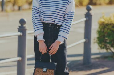 ボーダーは一枚で着ない。フリルシャツでガーリーに味つけ【FUDGE 3月号連動企画-FUDGEガールの基本4スタイル | DAY 3】 | FUDGE FRIEND | ファッション