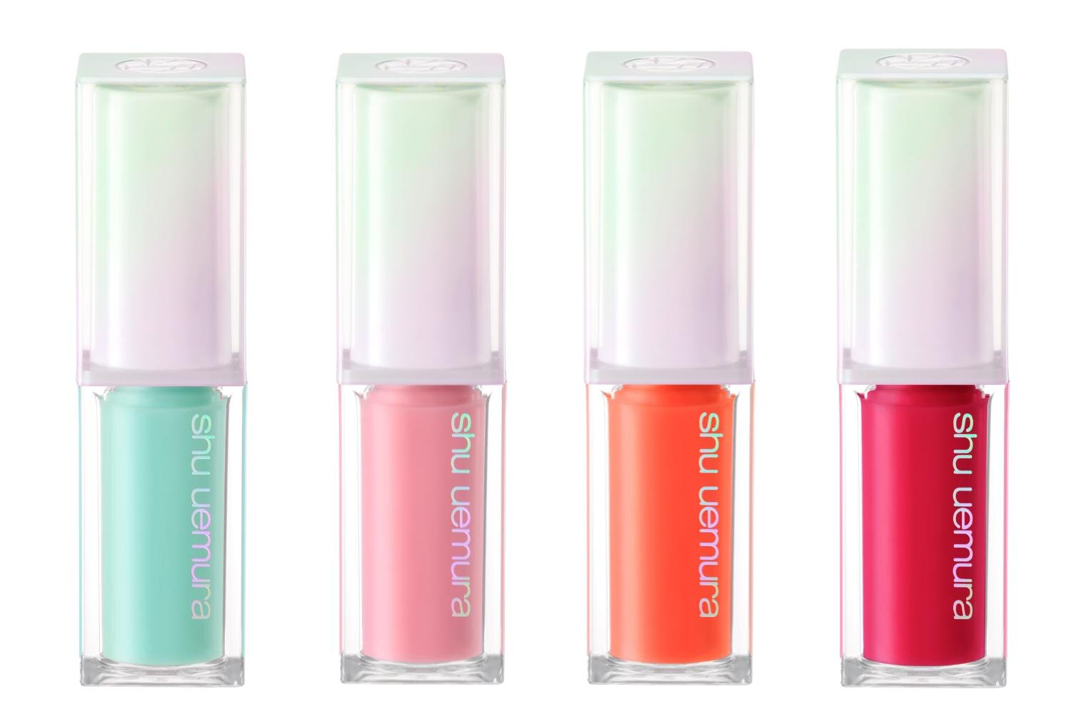 左から) 「キヌケアCCオイル」ミントゼリー、ピンクアイシング、タンジェリンシロップ(限定色)、キャンディードベリー 各5,170円