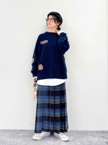 40代ママ店員さんはこう穿く！【niko and ...】大人に似合う♡「柄スカート」