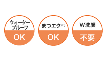 ウォータープルーフOK.まつエクOK W洗顔不要 イメージ