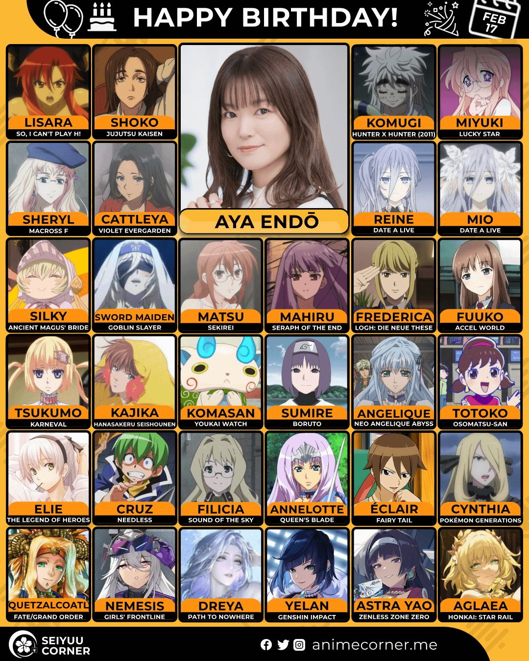 遠藤亜弥さんお誕生日おめでとうございます！